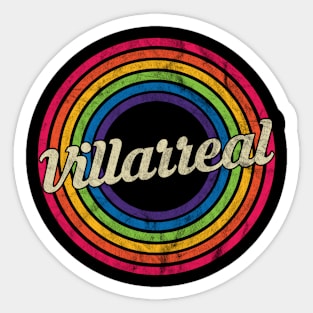 Villarreal - Retro Rainbow Faded-Style Sticker